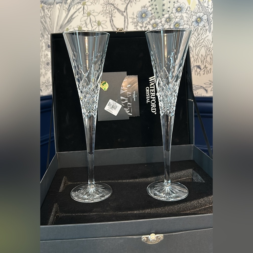 Happy Celebrations Waterford Crystal Champagne Flutes